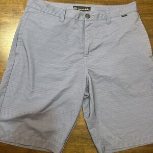 Travis Mathew Striped Blue and Gray Shorts